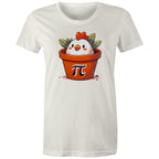 Chicken Pot Pi - Womens T-shirt Natural Womens T-shirt animal Maths Printed In Australia