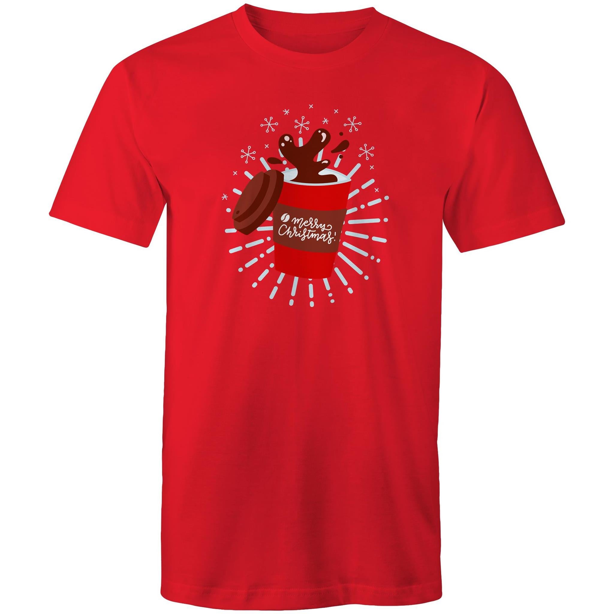 Christmas Coffee - Mens T-Shirt Red