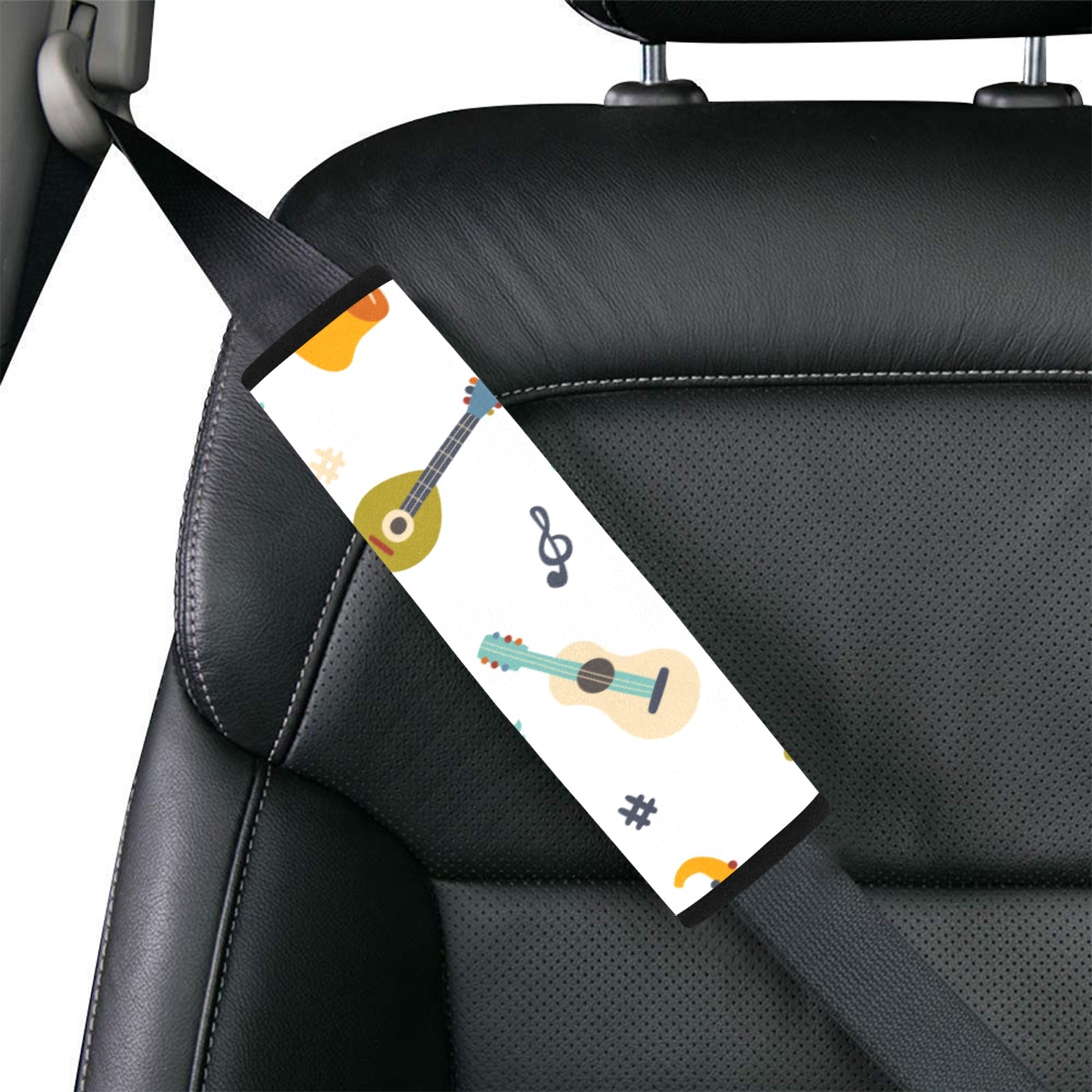 Guitar Music Car Seat Belt Cover 7''x10'' (Pack of 2) Car Seat Belt Cover 7x10 (Pack of 2) Music Printed Offshore