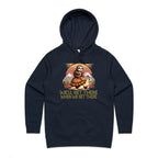 Sloth, We'll Get There When We Get There - Womens Hoodie Navy Womens Hoodie animal Printed In Australia