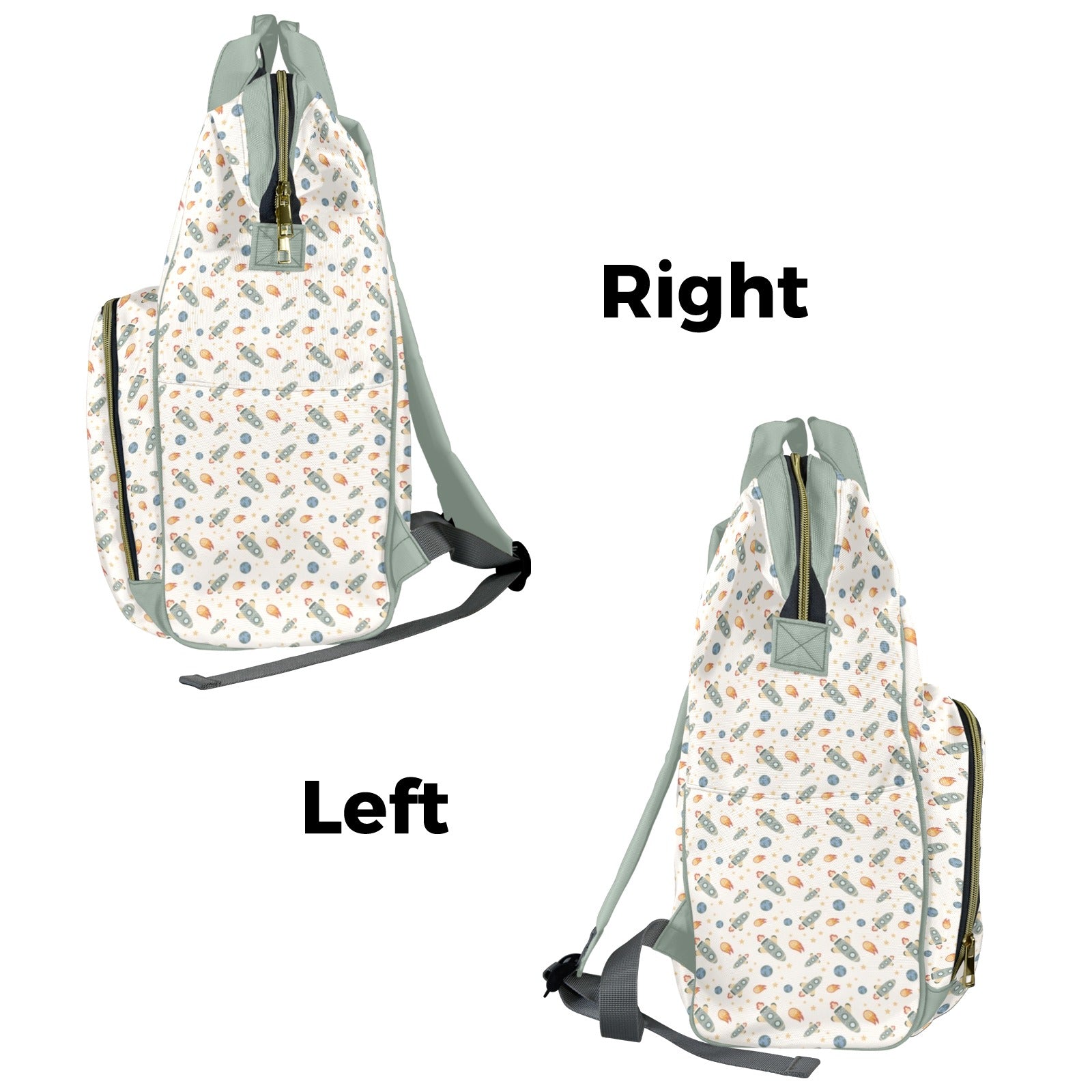 Rockets Multi-Function Backpack, Nappy / Diaper Bag Multi-function Backpack, Nappy / Diaper Bag Printed Offshore Space