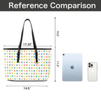 Stars - Leather Tote Bag-Large