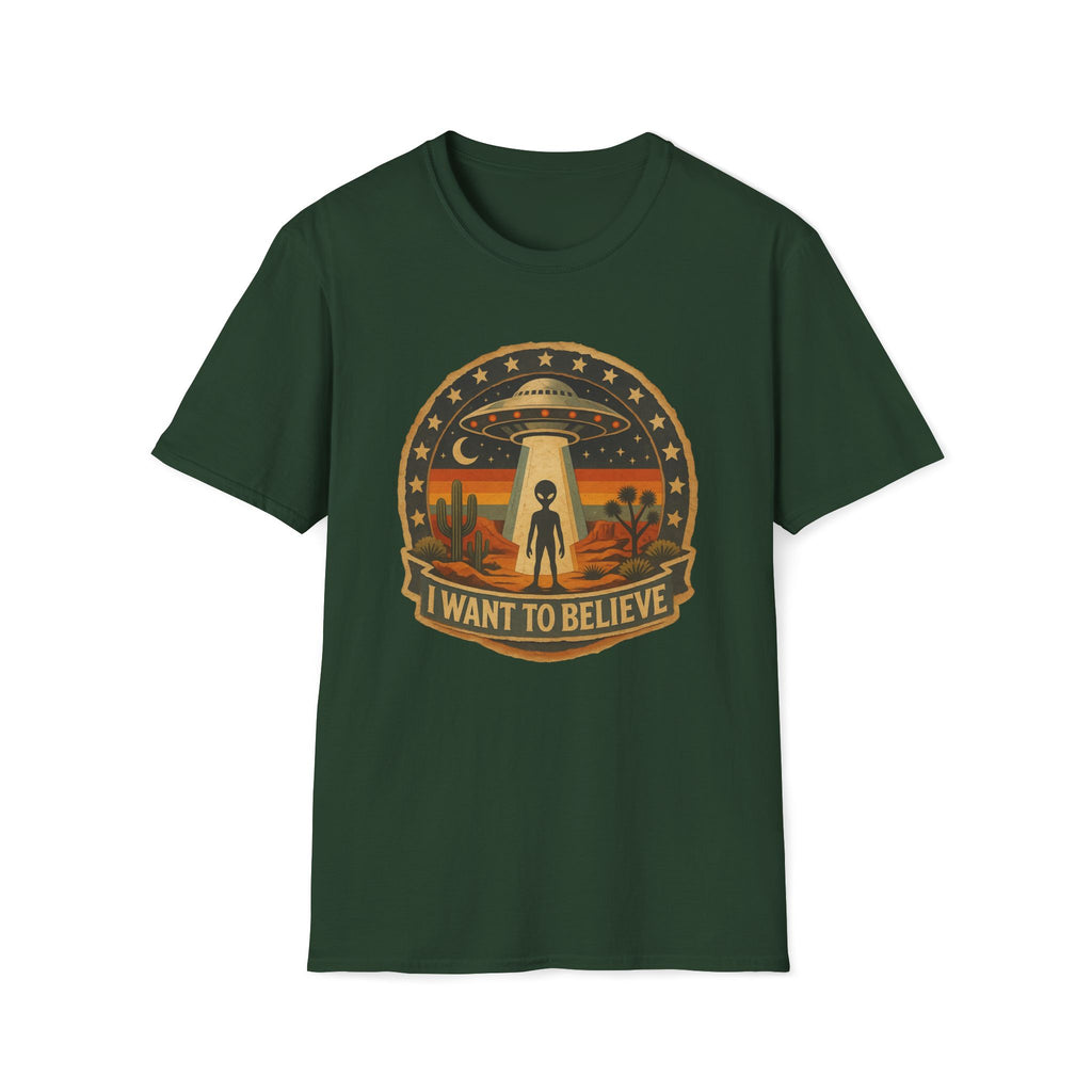 I Want To Believe UFO Alien Abduction Unisex T-Shirt Unisex Adult T-shirt Globally Fulfilled Sci Fi
