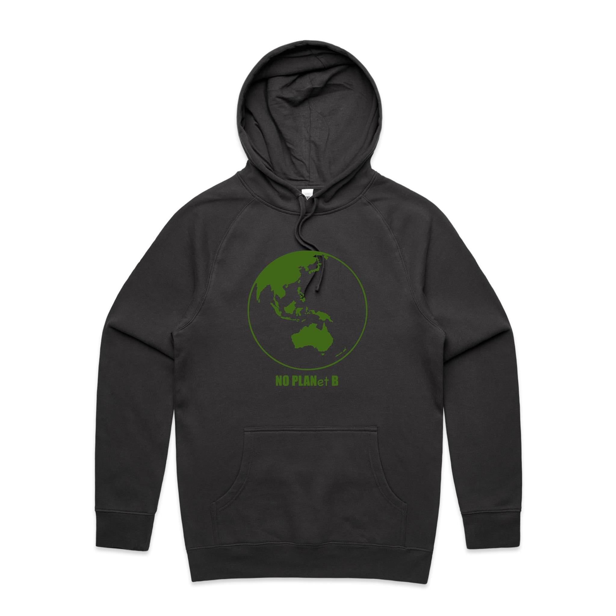 No Planet B - Mens Hoodie Coal Mens Hoodie Environment Printed In Australia