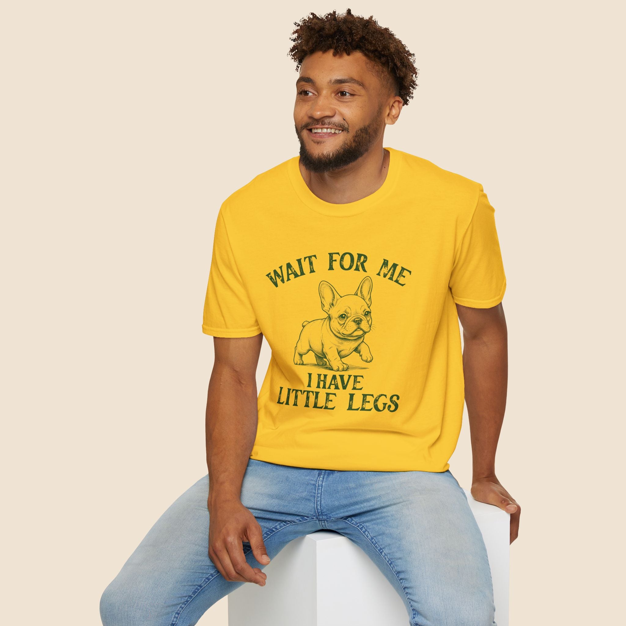Wait For Me French Bulldog Unisex T-Shirt Unisex Adult T-shirt animal Globally Fulfilled