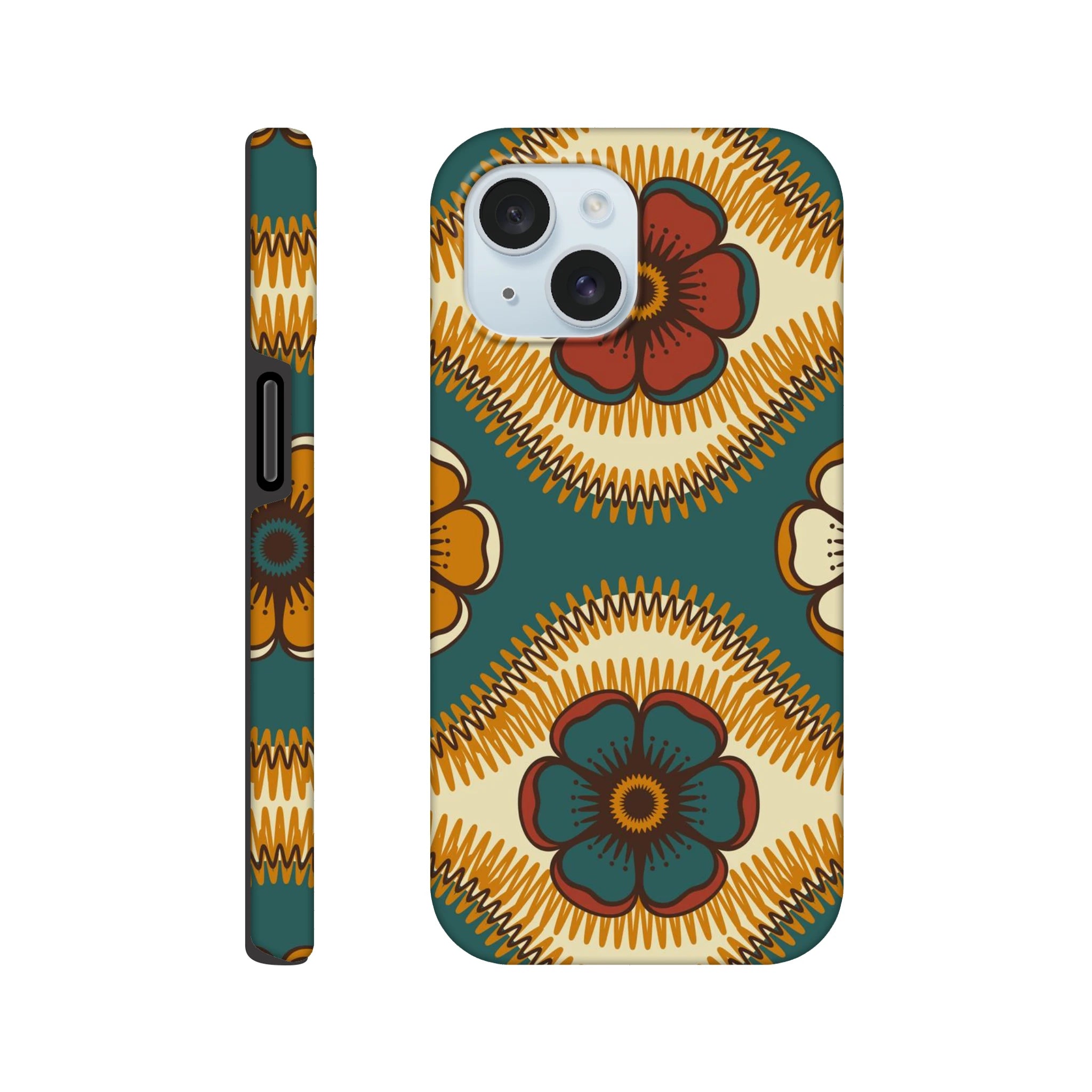 Vintage Floral - Apple iPhone Tough case iPhone 15 iPhone Tough Case Globally Fulfilled Retro