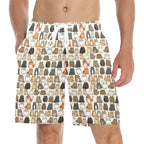 Lots Of Cats Men's Mid-Length Beach Shorts 5XL Men's Mid-Length Beach Shorts animal Printed Offshore