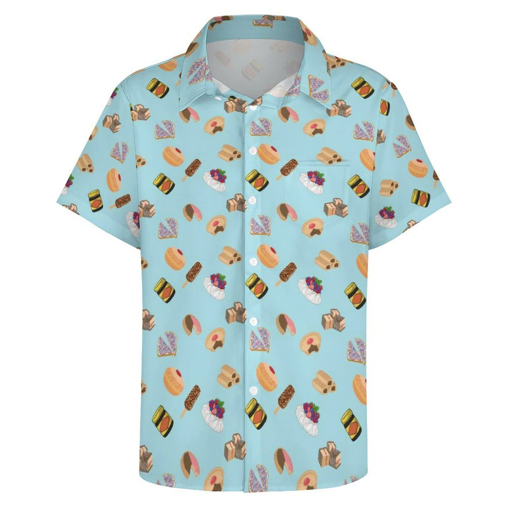 Classic Aussie Food Icons Women's Short-Sleeve Button Up Shirt