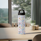 Under The Sea, Ocean Animals Stainless Steel Water Bottle, Handle Lid Stainless Steel Water Bottle With Handle Lid Globally Fulfilled Ocean