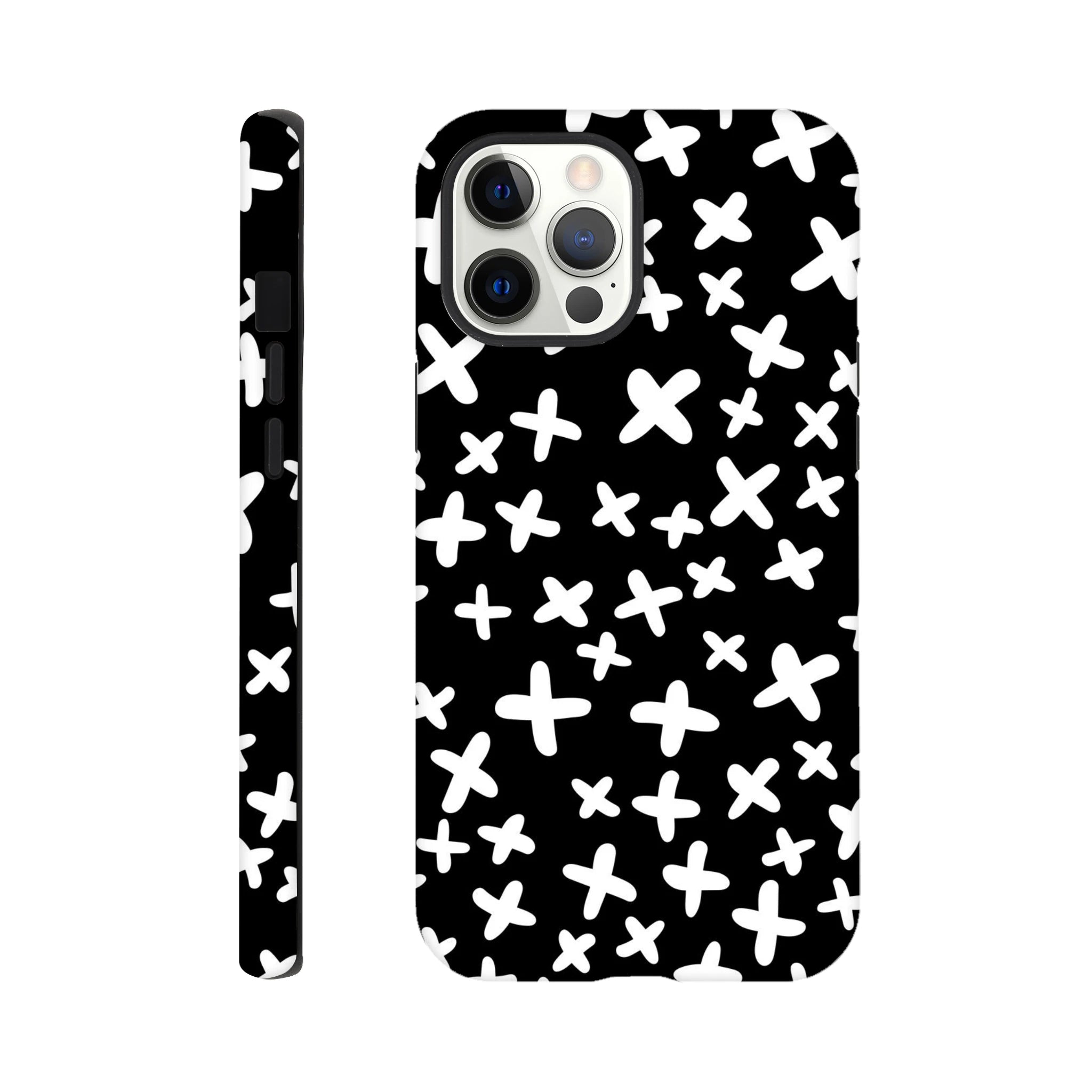 Black And White Crosses - Apple iPhone Tough case iPhone 12 Pro Max iPhone Tough Case Globally Fulfilled