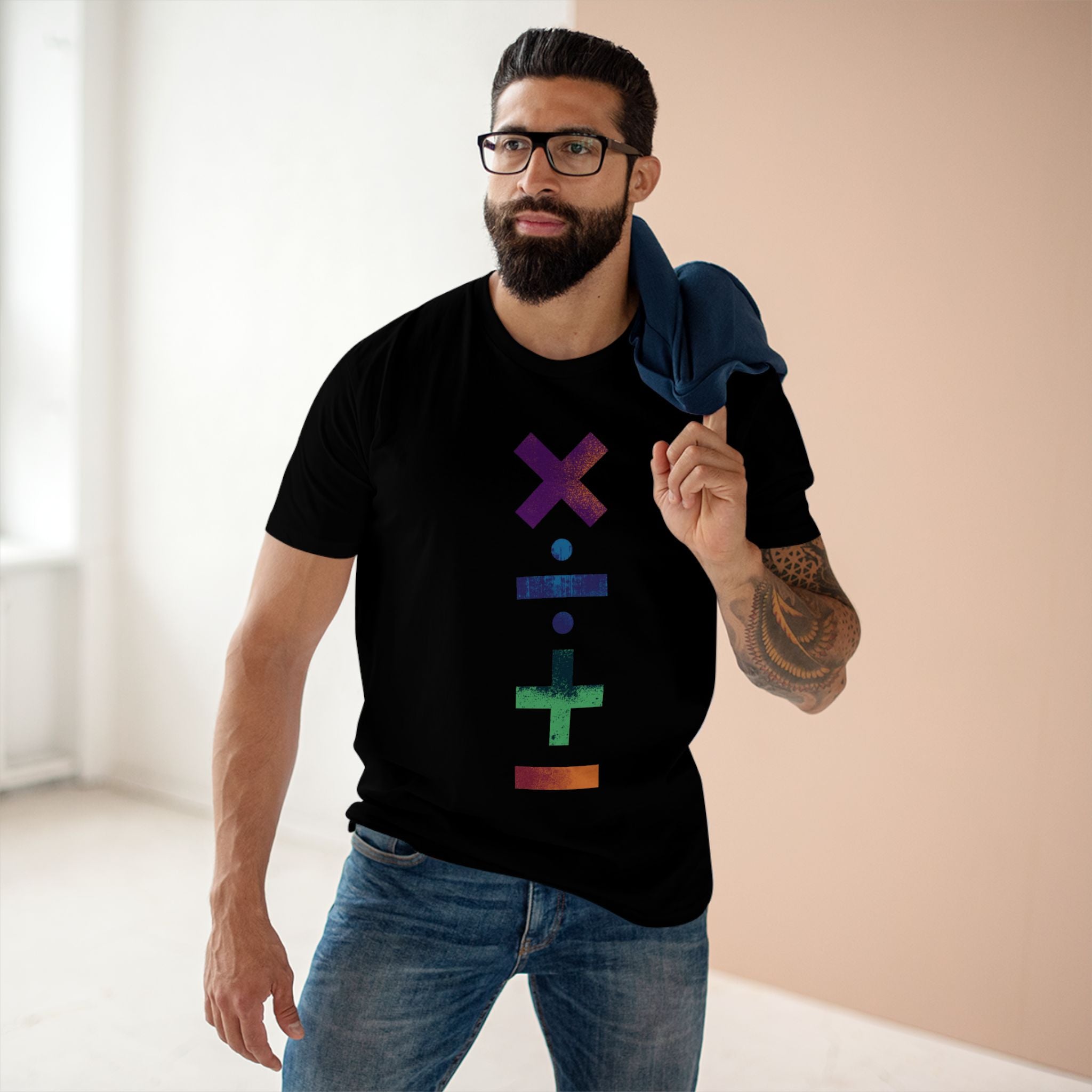 Math Symbols - Men's Staple Tee Black Mens Premium T-Shirt Maths Printed in AU and US