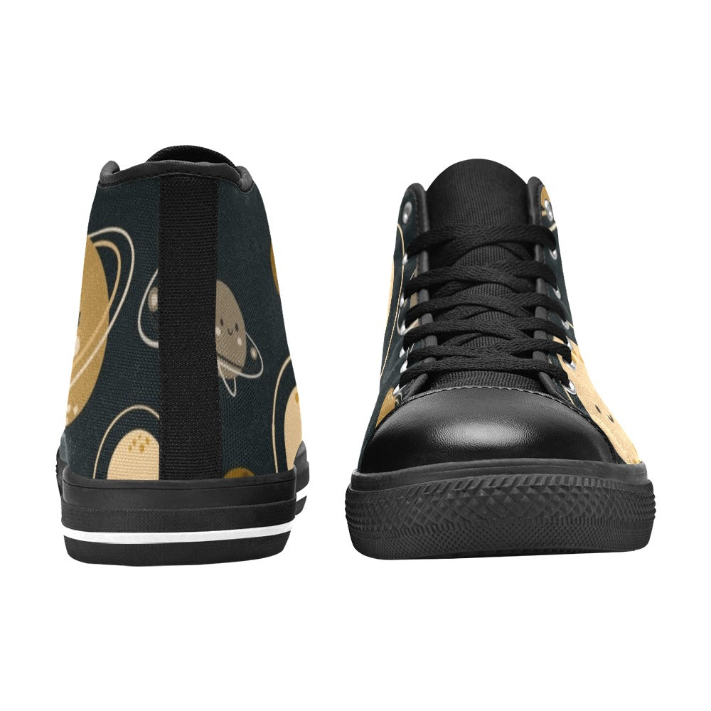 Planets - Kids' High Top Canvas Shoes Kids High Top Canvas Shoes Printed Offshore Space