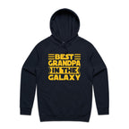 Best Grandpa In The Galaxy - Mens Hoodie Navy Mens Hoodie Dad Printed In Australia