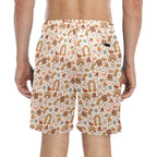 Peace And Love Men's Mid-Length Beach Shorts Men's Mid-Length Beach Shorts Printed Offshore Retro