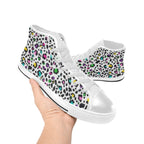 Animal Print In Colour - Men's High Top Canvas Shoes