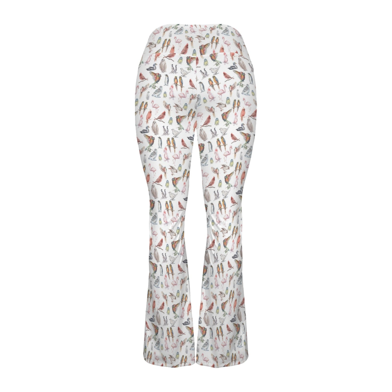 Birds Of A Feather High Waist Crossover Tummy Control Flare Leggings High Waist Flare Leggings Birds Printed Offshore