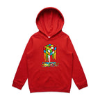 Melting Cube - Kids Hoodie Red Kids Hoodie Printed In Australia