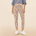 Faded Floral Women's High Waist Pockets Yoga Leggings