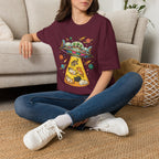 UFO Cat Abduction Unisex T-Shirt Unisex Adult T-shirt animal Globally Fulfilled Sci Fi