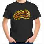 Hello Sunshine - Kids Youth T-Shirt Black Kids Youth T-shirt Printed In Australia Summer