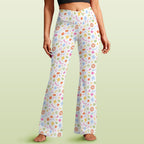 Abstract Colourful Shapes High Waist Crossover Tummy Control Flare Leggings 5XL High Waist Flare Leggings Printed Offshore