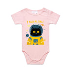 Cat Astronaut, I Need My Space - Baby Bodysuit Pink Baby Bodysuit animal Printed In Australia Space