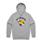 Keep On Moving - Mens Hoodie Grey Marle Mens Hoodie Fitness Positivity Printed In Australia