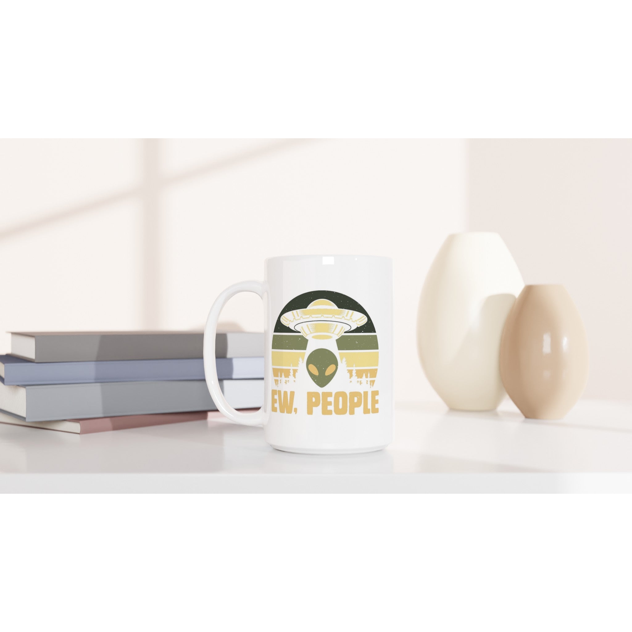 Alien Ew, People - White 15oz Ceramic Mug 15oz Mug Globally Fulfilled Sci Fi