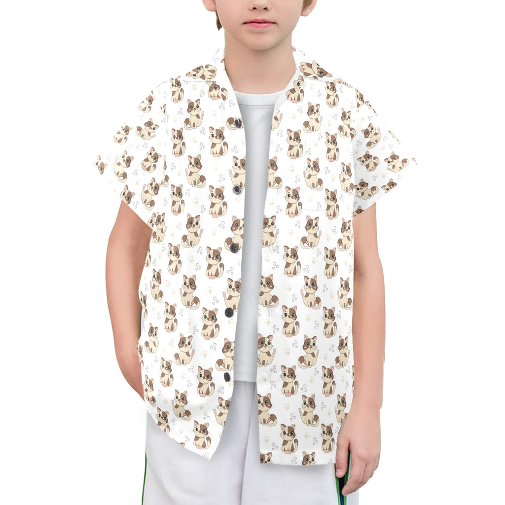 Cheeky Cats Senior Kids Hawaiian Shirt