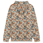 Whimsical Leaf Swirl Women's Full-Zip Hoodie