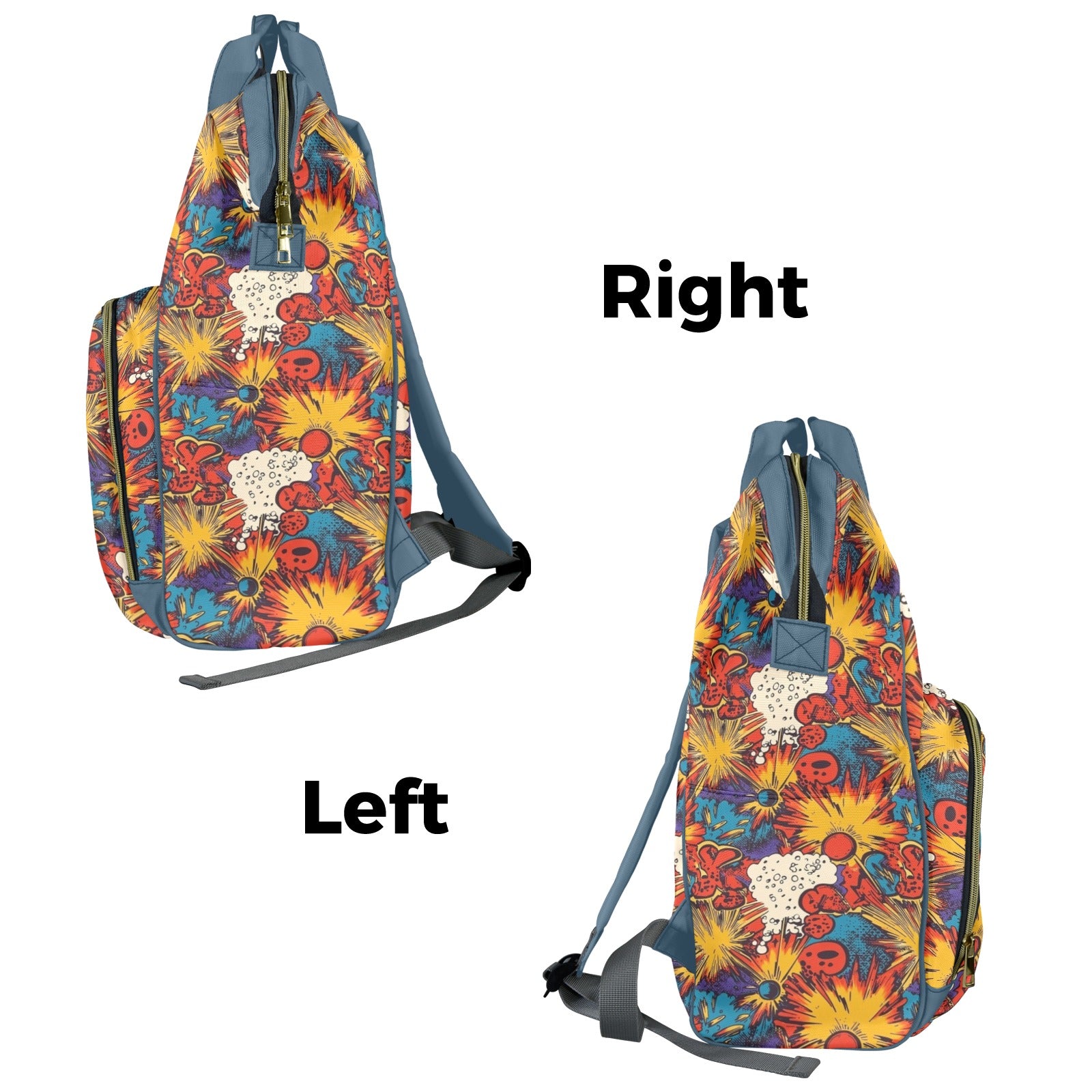 Comic Book Explosions Multi-Function Backpack, Nappy / Diaper Bag Multi-function Backpack, Nappy / Diaper Bag comic Printed Offshore