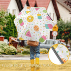 Summer Ice Cream Kids Safe Round Corner Umbrella Kids Safe Round Corner Umbrella Food Printed Offshore