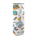 Science Time 20oz Tall Skinny Tumbler with Lid and Straw One Size 20oz Tall Skinny Tumbler with Lid and Straw Printed Offshore