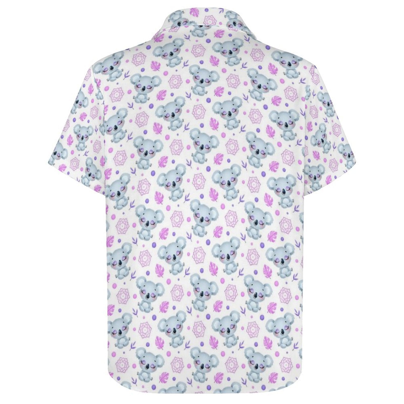 Zen Koala Women's Short-Sleeve Button Up Shirt