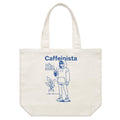 Caffeinista, Caffeine Shoulder Canvas Tote Bag Default Title Large Tote Bag Coffee Printed In Australia