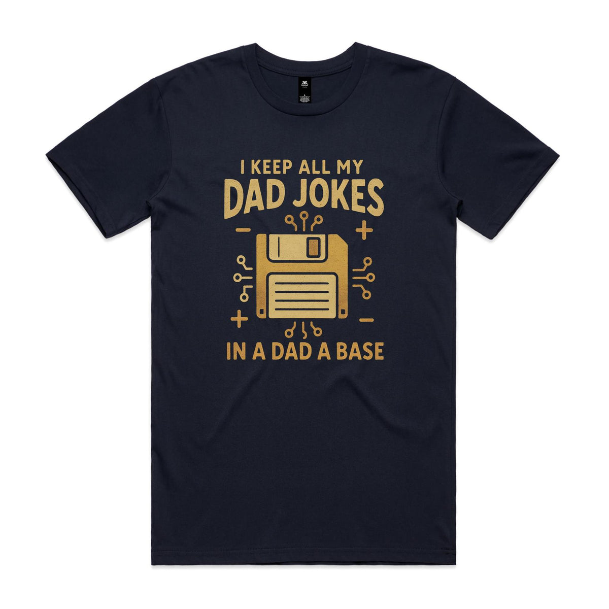 Dad Jokes Dad A Base Men's AS Colour T-shirt Navy Mens T-shirt Dad Printed In Australia