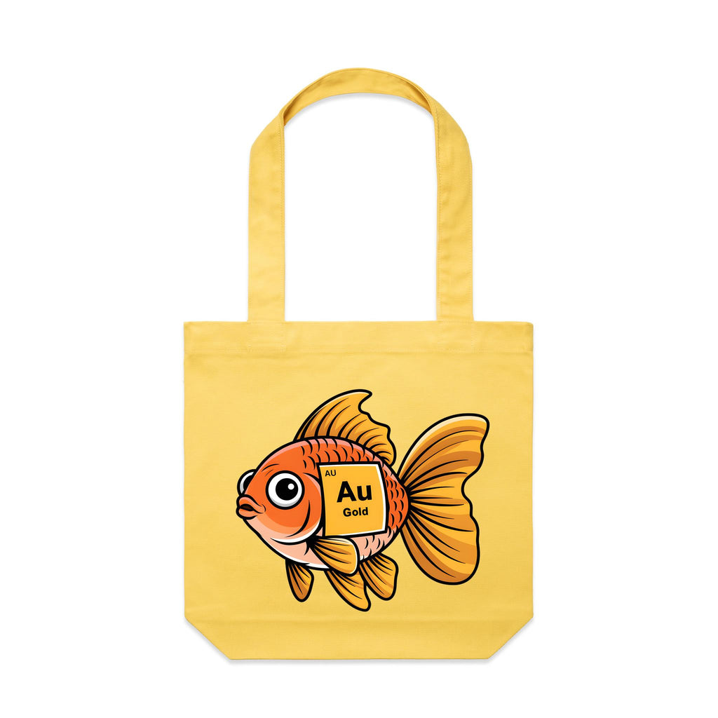 Gold Fish Periodic Table Canvas Tote Bag