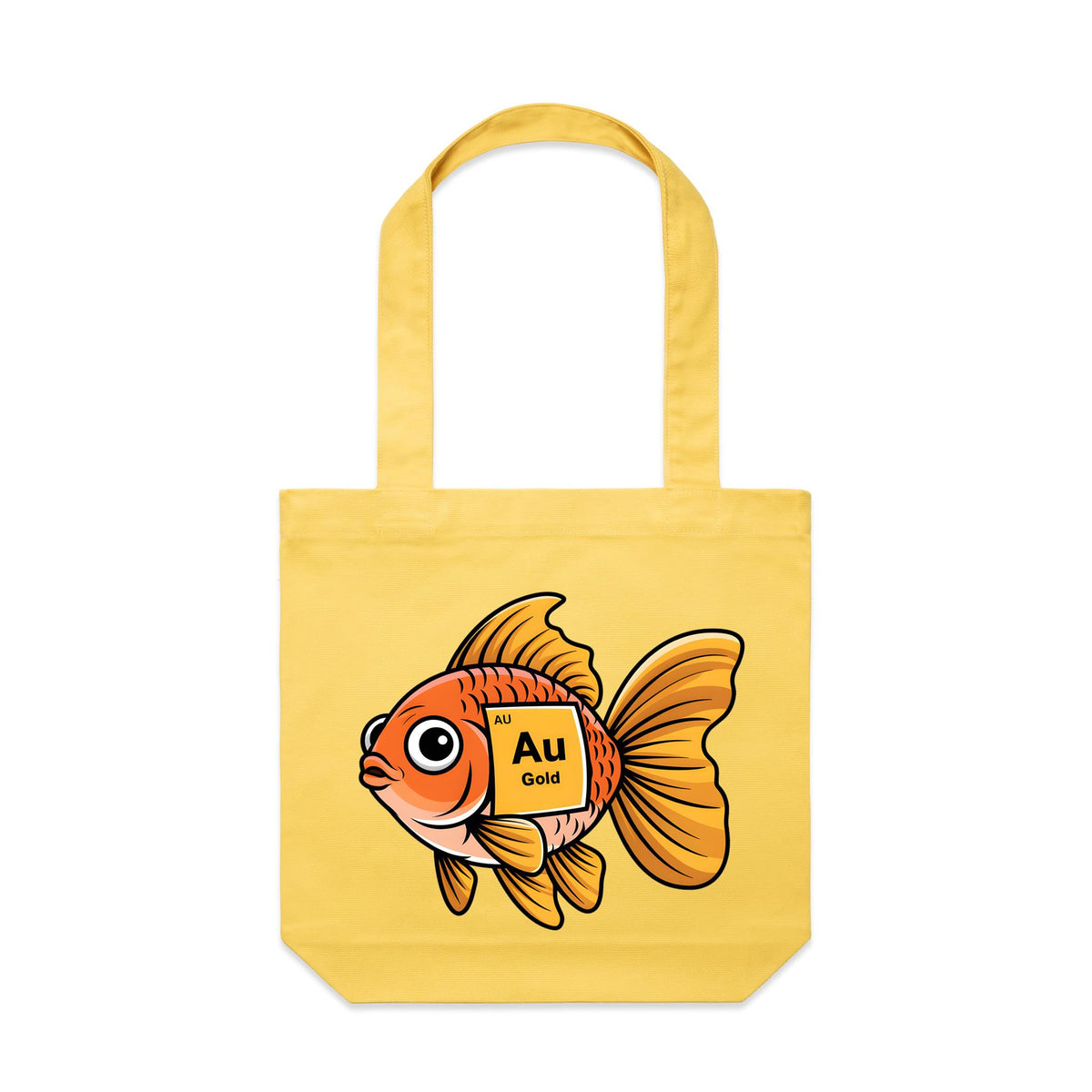 Gold Fish Periodic Table Canvas Tote Bag