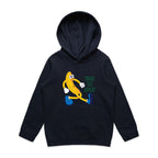 Banana, Time To Split - Kids Hoodie Navy Kids Hoodie Printed In Australia