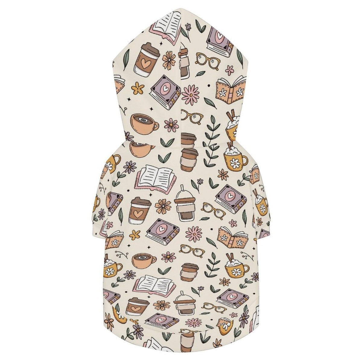 Books And Coffee Pet Hoodie (Small Size)