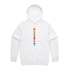 Our Solar System - Mens Hoodie White Mens Hoodie Printed In Australia Space