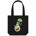 Avocado, I Don't Give A Guac Canvas Tote Bag Black One Size Tote Bag Food Printed In Australia