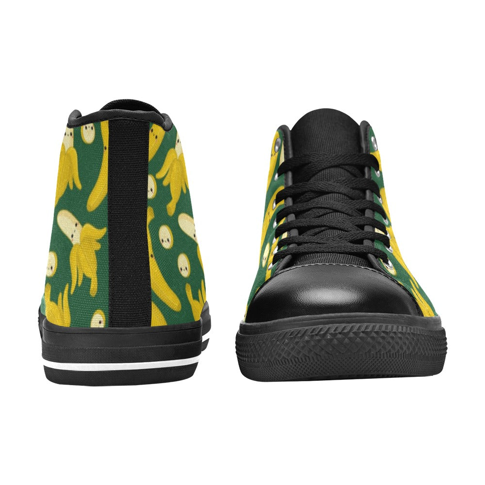 Happy Bananas - Kids High Top Canvas Shoes