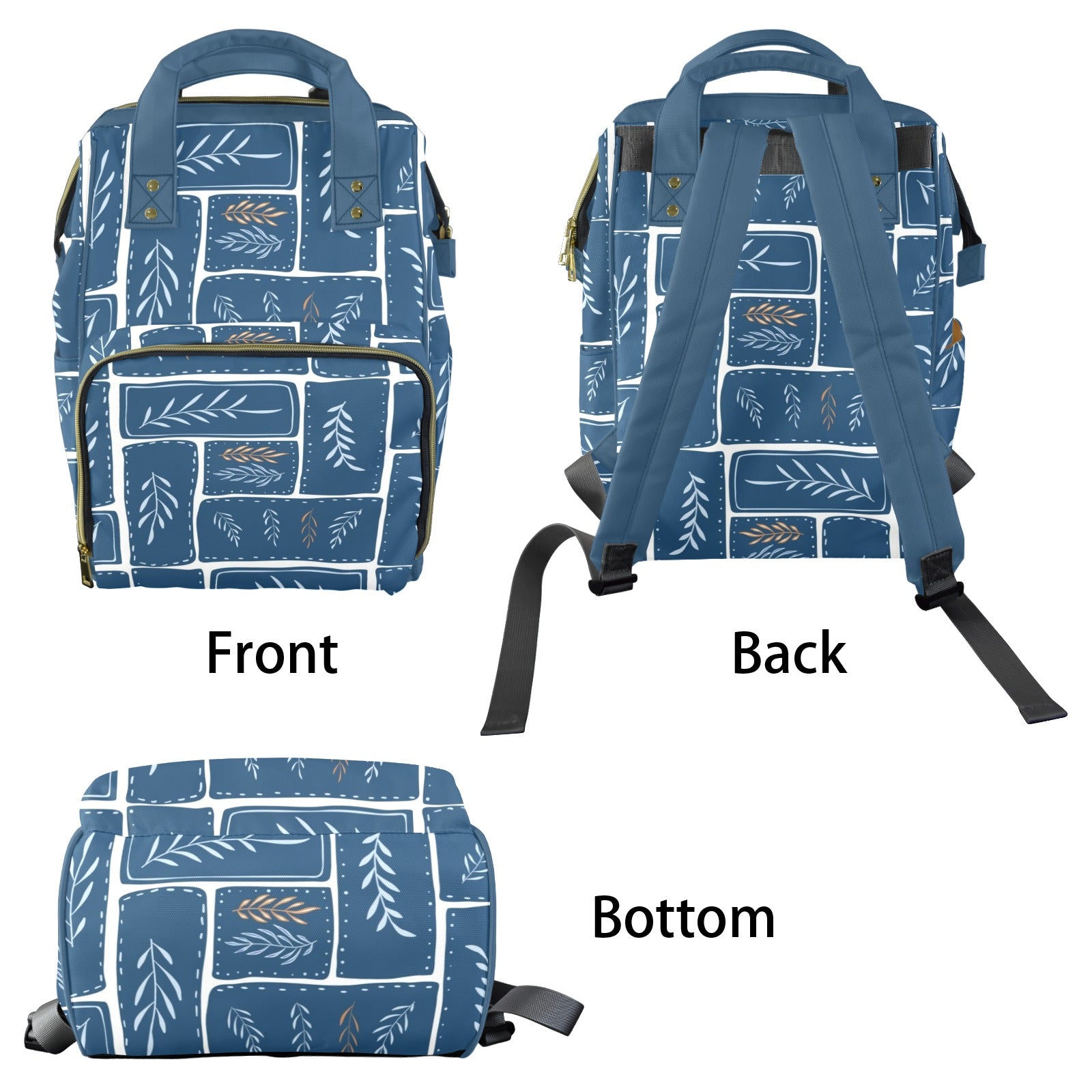 Leaf Tiles - Multi-Function Backpack, Nappy / Diaper Bag