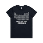 I Wear This Shirt Periodically Periodic Table Women's AS Colour T-shirt