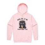 Frazzled Cat, Hang On Let Me Overthink This Men's AS Colour Hoodie Pink Mens Hoodie animal Printed In Australia
