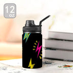 Fun Lightning - Kids Water Bottle with Chug Lid (12 oz) Kids Water Bottle with Chug Lid comic Printed Offshore