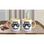 Bird Nerd - White 11oz Ceramic Mug with Colour Inside Colour 11oz Mug animal Globally Fulfilled