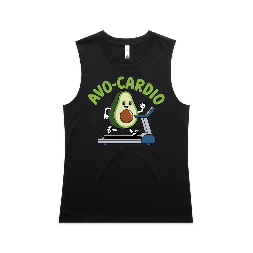 Avo - Cardio, Avocado On A Treadmill - AS Colour Women's Maple Tank