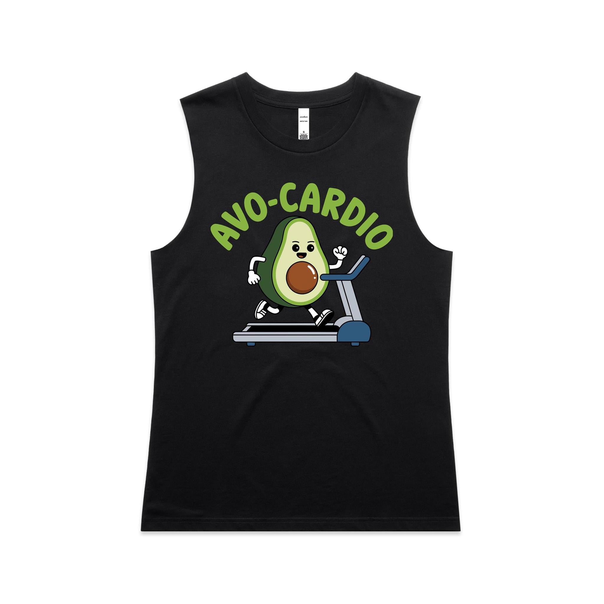 Avo - Cardio, Avocado On A Treadmill - AS Colour Women's Maple Tank